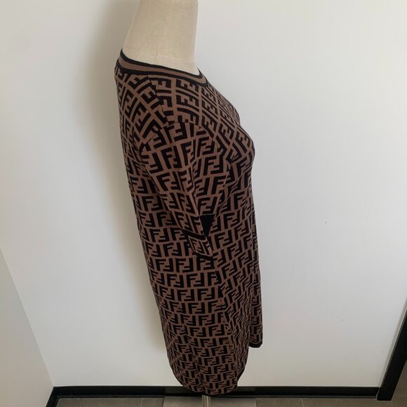 Fendi Black and Brown Forever Fendi Dress - Picture 7 of 9